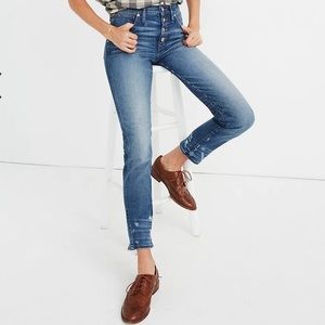 Madewell Distressed Slim Straight Jeans - size 27